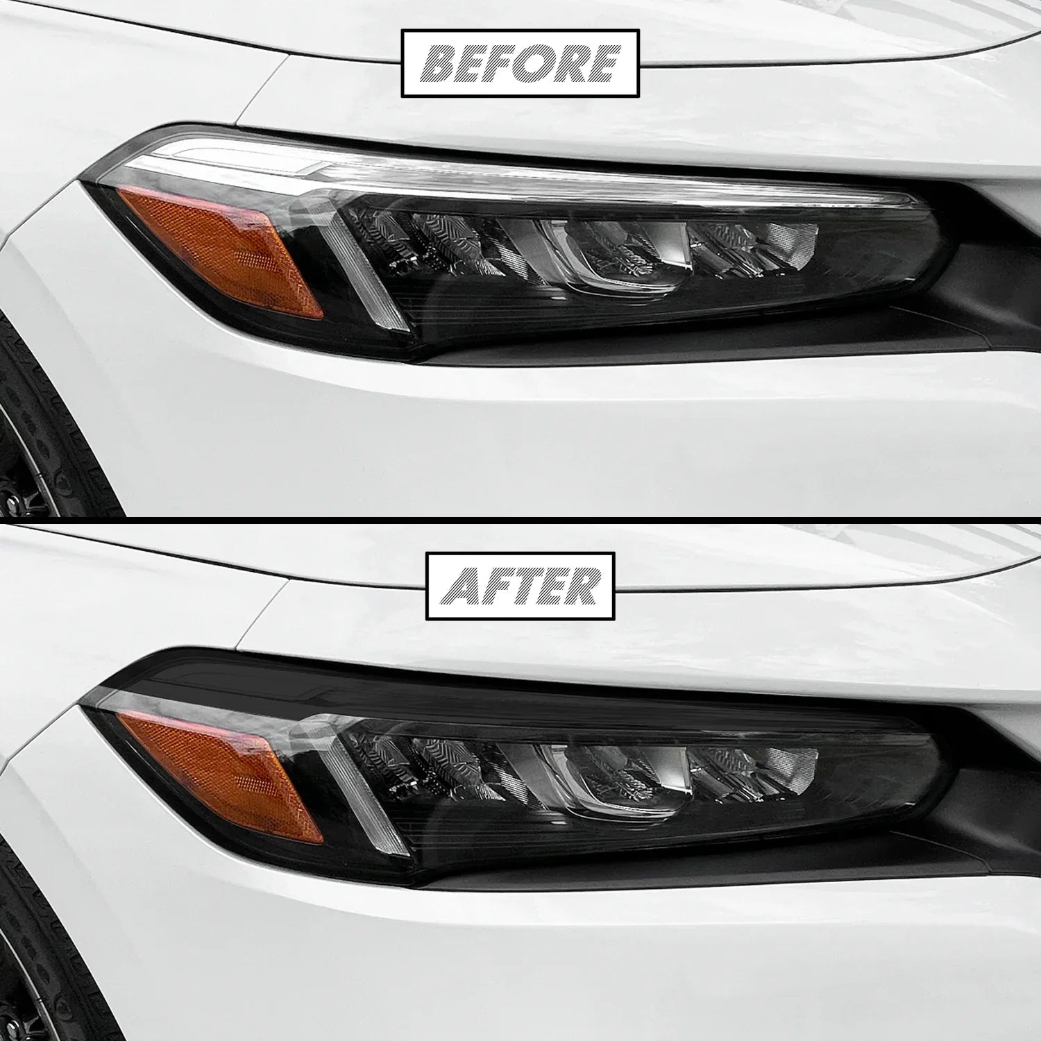 2022-2026 Honda Civic | Headlight Eyelid PreCut Vinyl Overlays