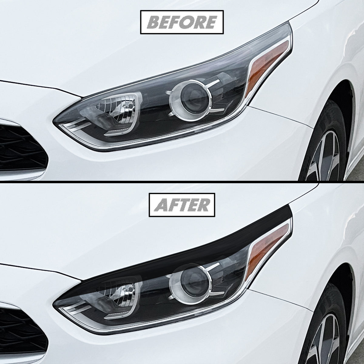 2019-2021 Kia Forte | Headlight Eyelid PreCut Vinyl Overlays – SlickMod