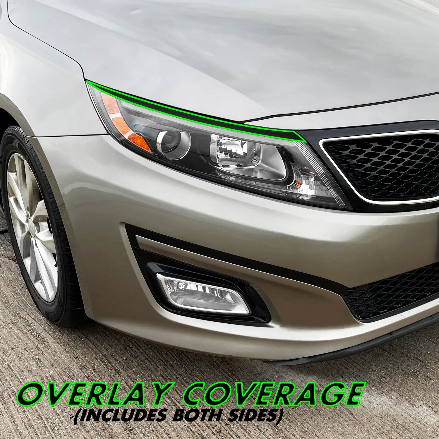 2014-2015 Kia Optima | Headlight Eyelid PreCut Vinyl Overlays
