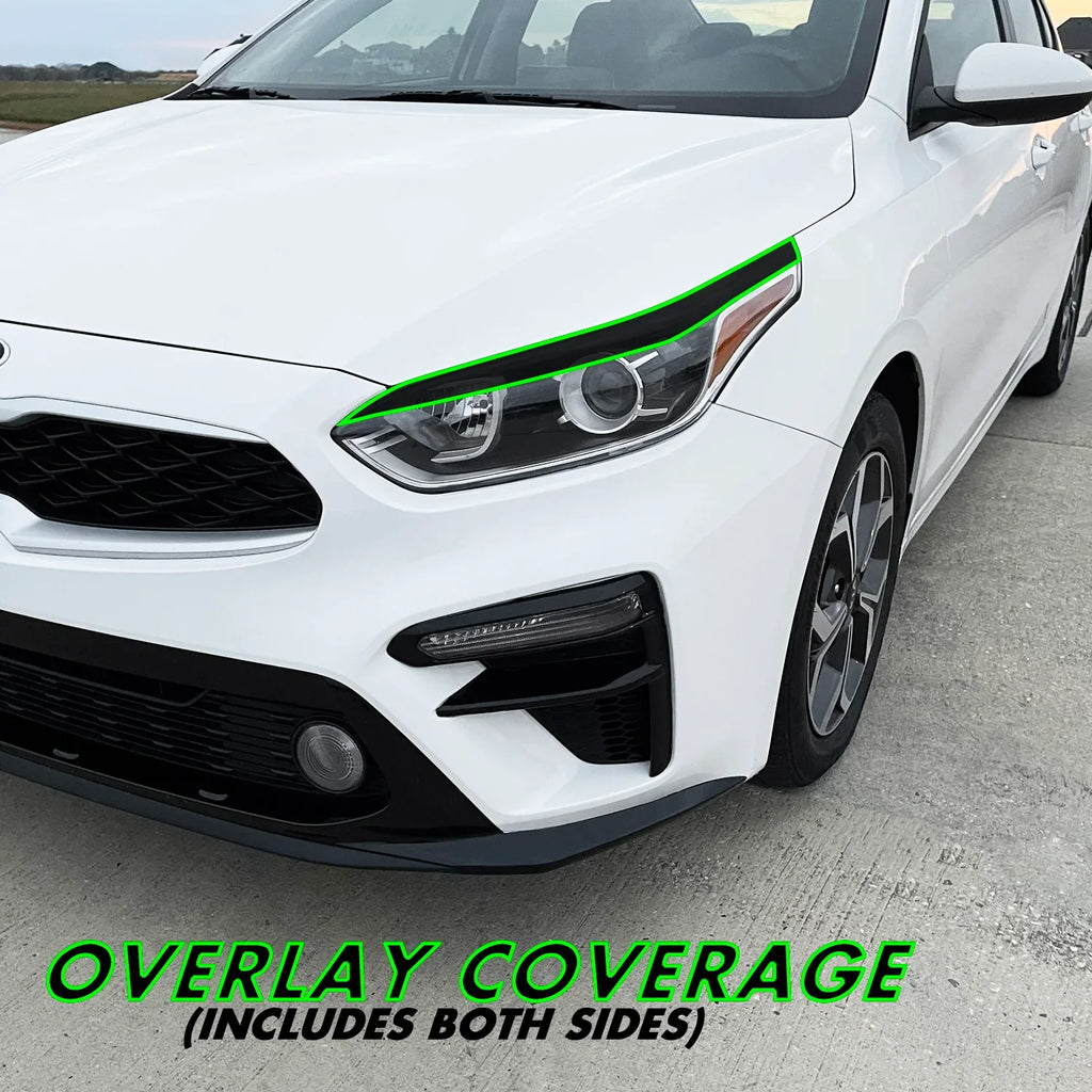 2019-2021 Kia Forte | Headlight Eyelid PreCut Vinyl Overlays