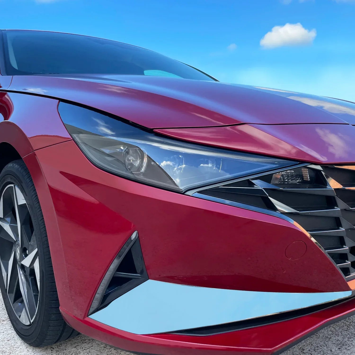 2021-2023 Hyundai Elantra | Headlight Eyelid PreCut Vinyl Overlays