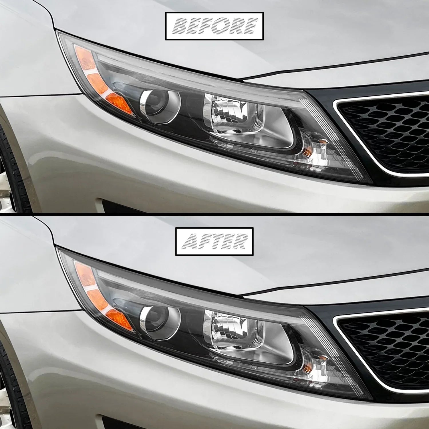 2014-2015 Kia Optima | Headlight Eyelid PreCut Vinyl Overlays