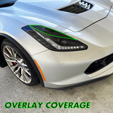 2014-2019 Chevrolet Corvette C7 | Headlight Eyelid PreCut Tint Overlays
