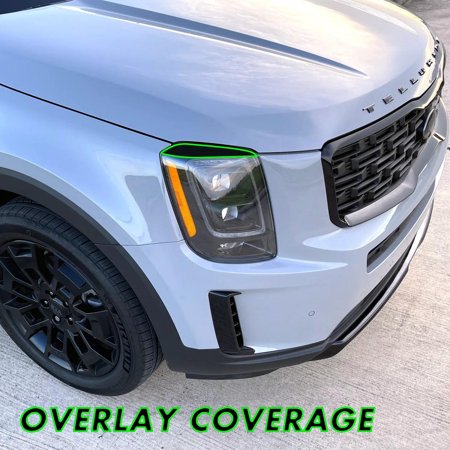 2020-2022 Kia Telluride | Headlight Eyelid PreCut Vinyl Overlays
