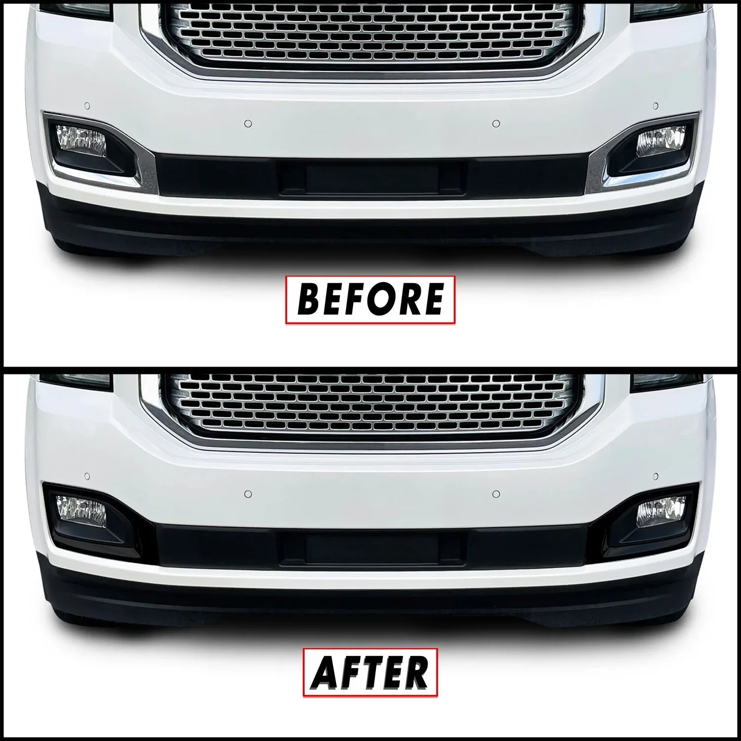 2015-2020 GMC Yukon | Fog Light Trim Chrome Delete PreCut Vinyl Wrap