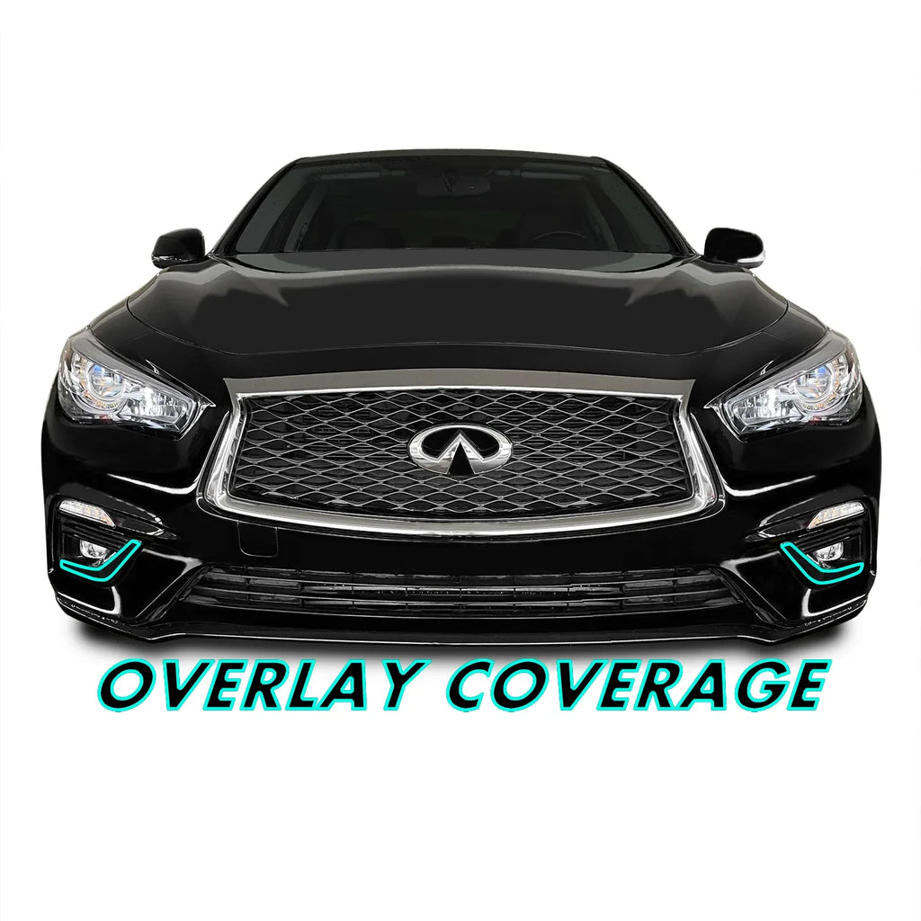 2018-2023 Infiniti Q50 | Fog Light Trim Chrome Delete PreCut Vinyl Wrap