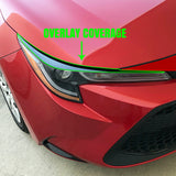 2019-2022 Toyota Corolla | Headlight Eyelid PreCut Vinyl Overlays