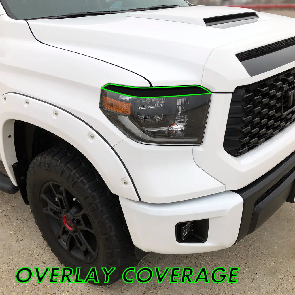 2014-2021 Toyota Tundra | Headlight Eyelid PreCut Tint Overlays