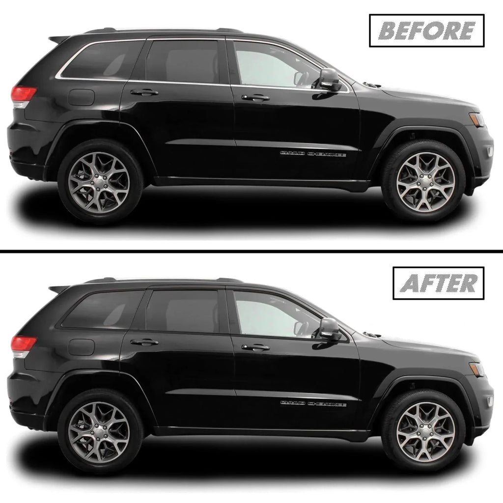 2011-2021 Jeep Grand Cherokee | Window Trim Chrome Delete PreCut Vinyl Wrap