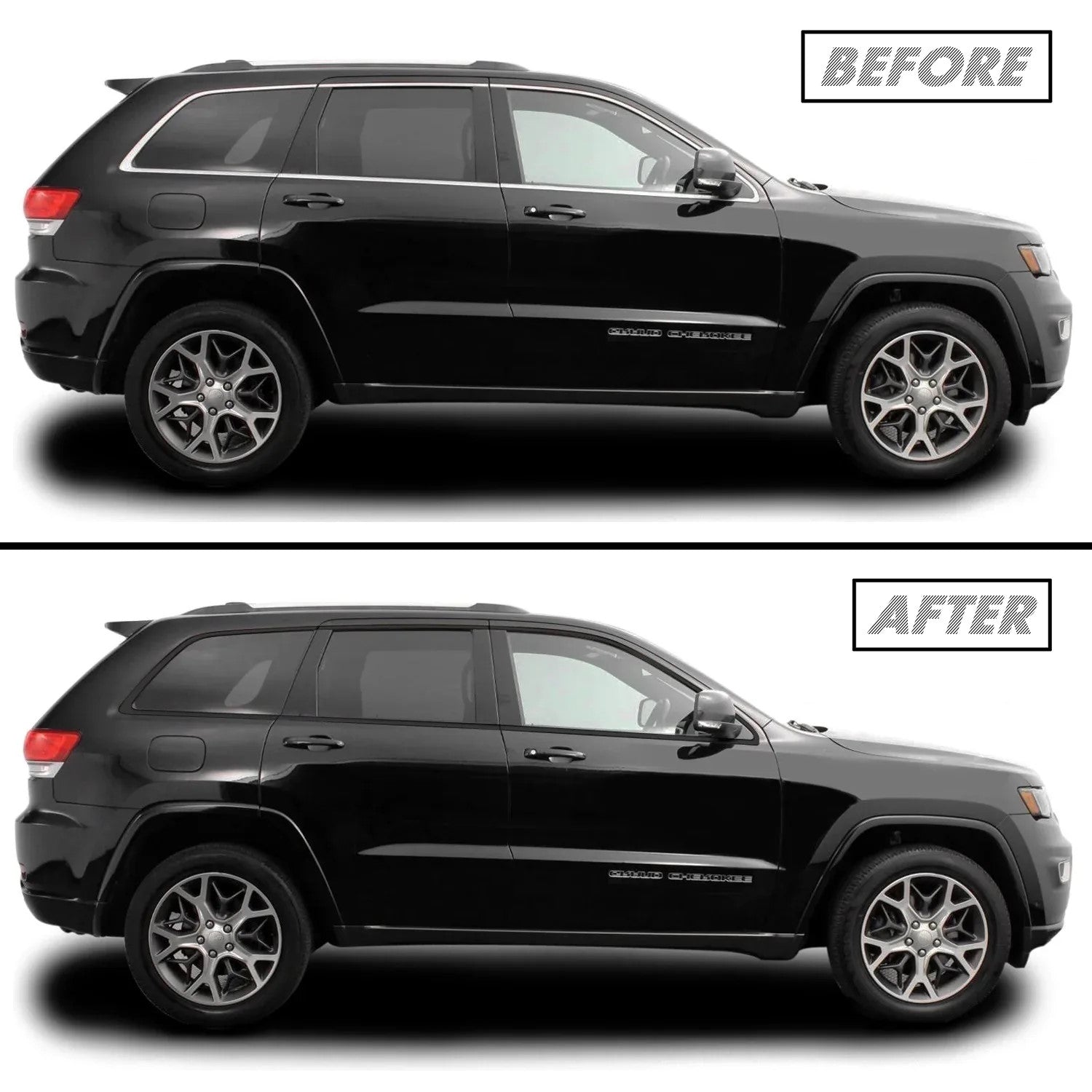 2011-2021 Jeep Grand Cherokee | Window Trim Chrome Delete PreCut Vinyl Wrap