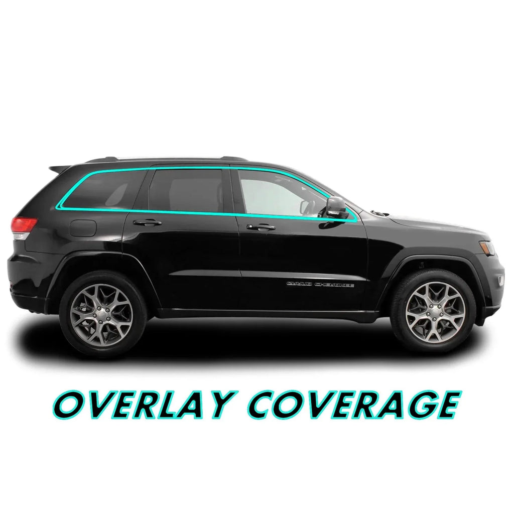 2011-2021 Jeep Grand Cherokee | Window Trim Chrome Delete PreCut Vinyl Wrap