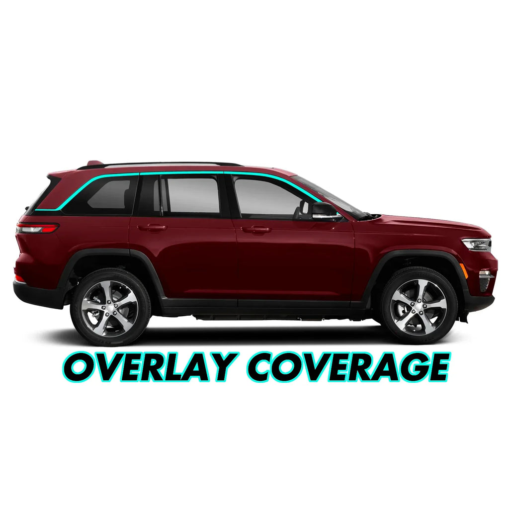 2022-2026 Jeep Grand Cherokee | Window Trim Chrome Delete PreCut Vinyl Wrap