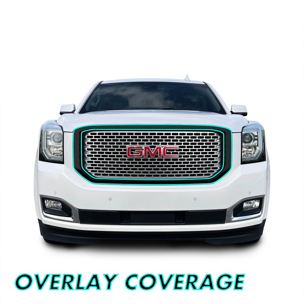 2015-2020 GMC Yukon | Front Grill Trim Chrome Delete PreCut Vinyl Wrap