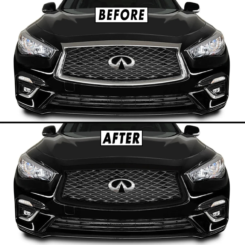 2018-2023 Infiniti Q50 | Front Grill Trim Chrome Delete PreCut Vinyl Wrap
