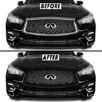 2018-2023 Infiniti Q50 | Front Grill Trim Chrome Delete PreCut Vinyl Wrap