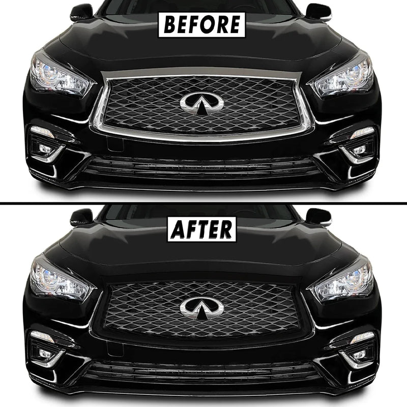2018-2023 Infiniti Q50 | Front Grill Trim Chrome Delete PreCut Vinyl Wrap