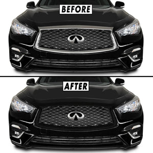 Front Grille Trim Overlay Cover For 2018-2023 Infiniti Q50 Front Grille Trim Overlay Cover For 2018-2023 Infiniti Q50
