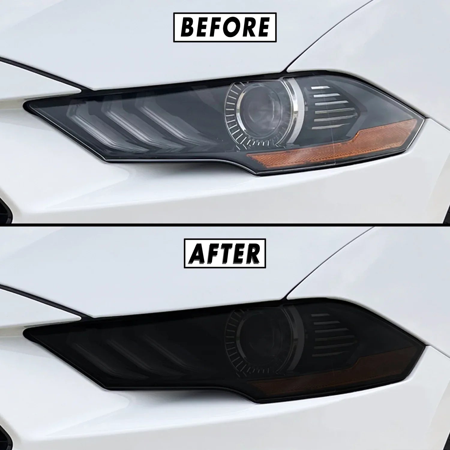 2018-2023 Ford Mustang | Headlight PreCut Tint Overlays