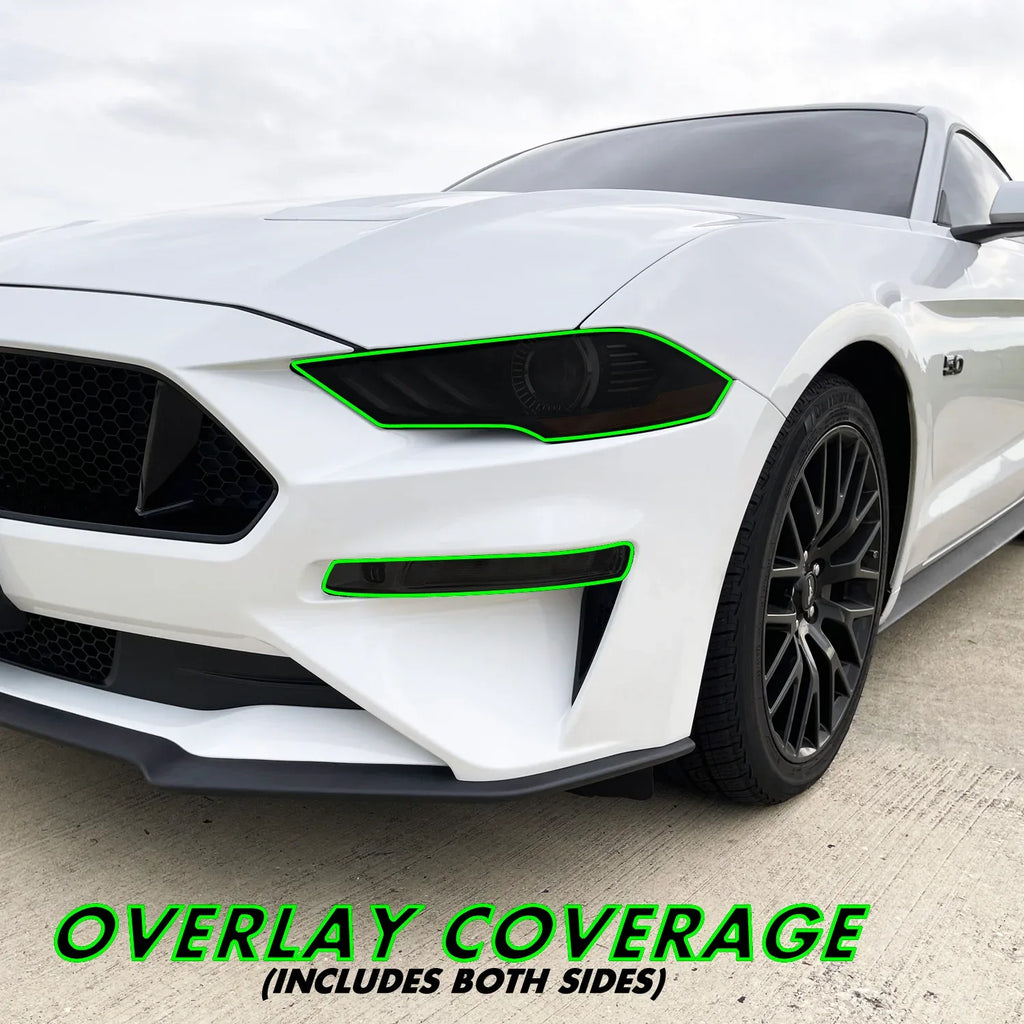 2018-2023 Ford Mustang | Headlight PreCut Tint Overlays