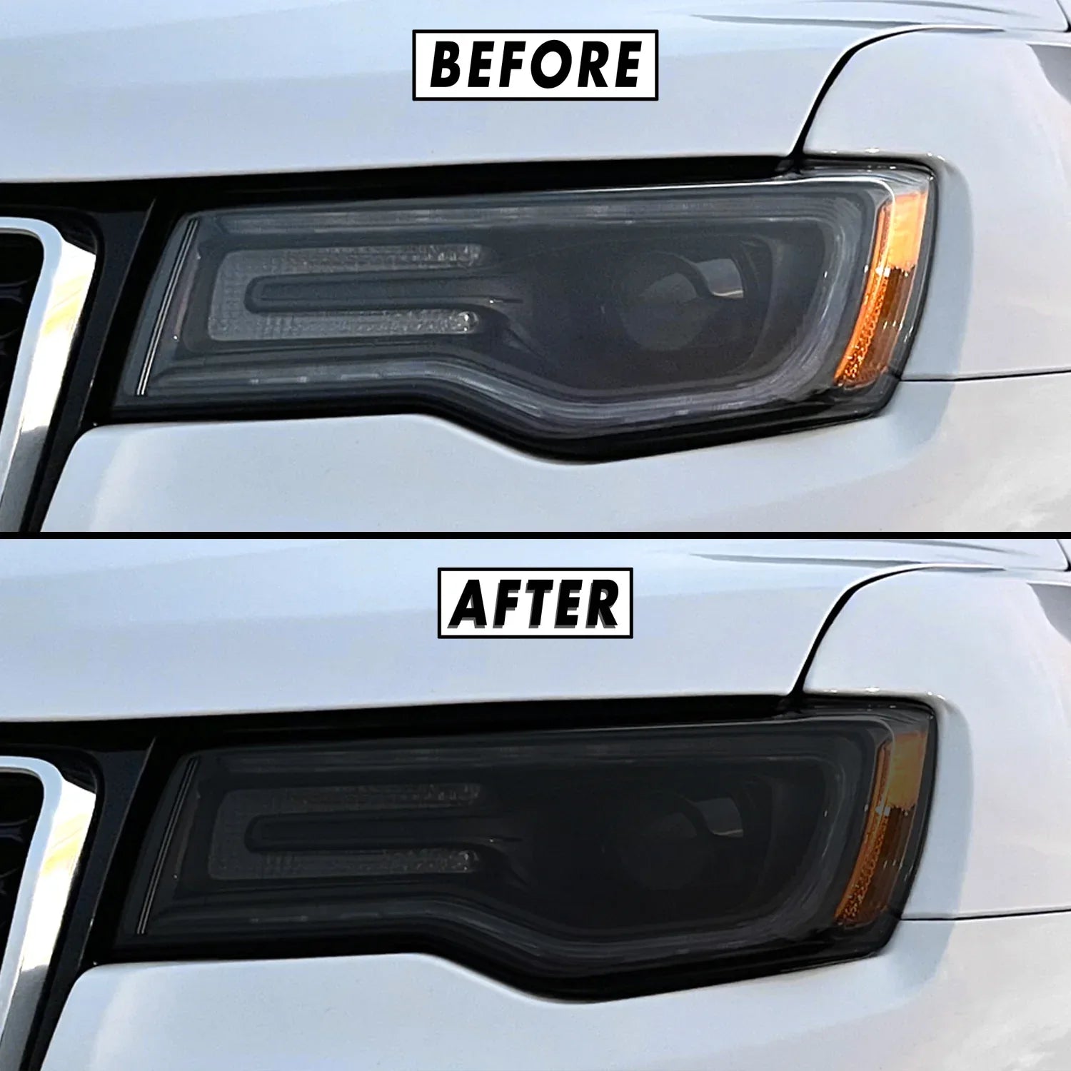 2014-2021 Jeep Grand Cherokee | Headlight PreCut Tint Overlays