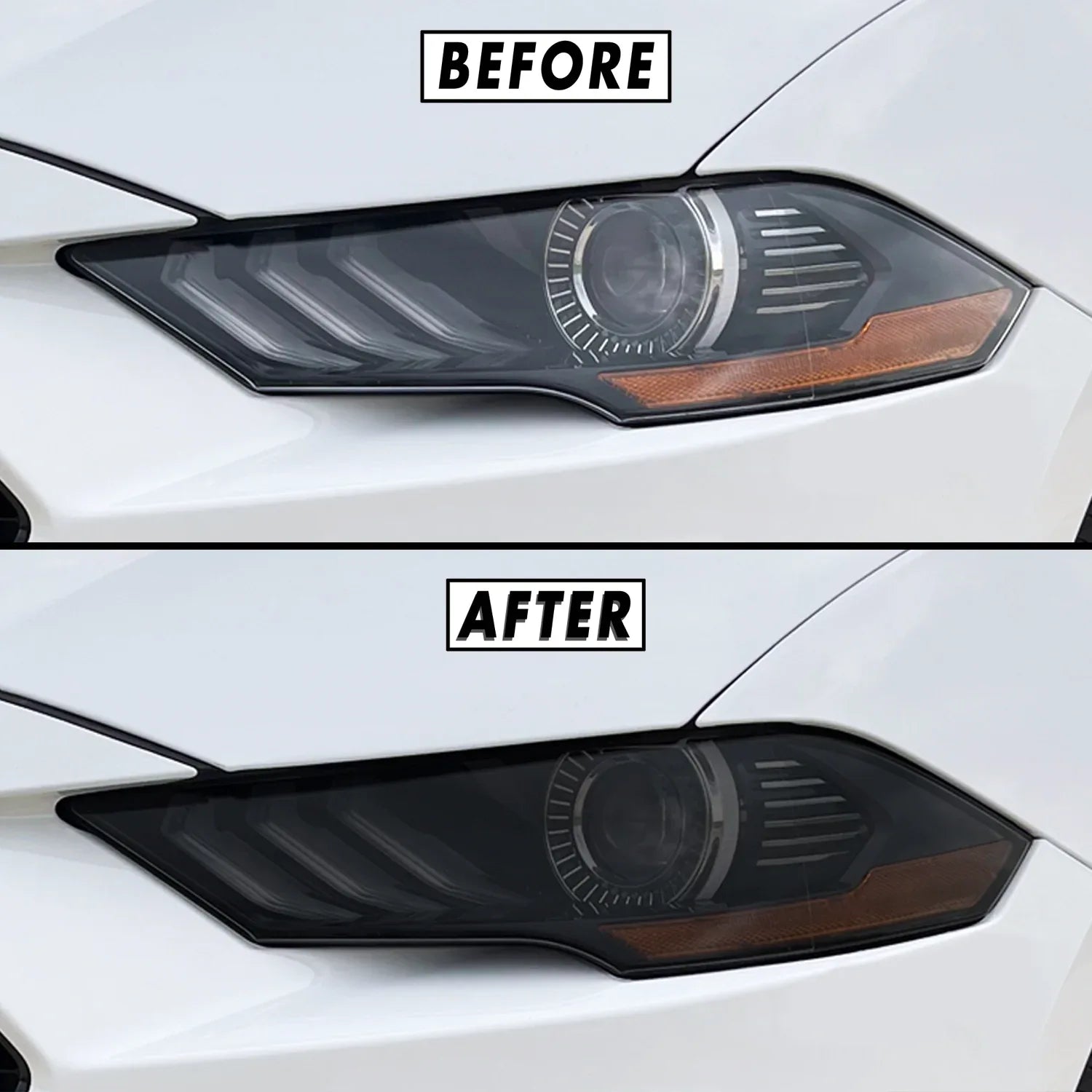 2018-2023 Ford Mustang | Headlight PreCut Tint Overlays