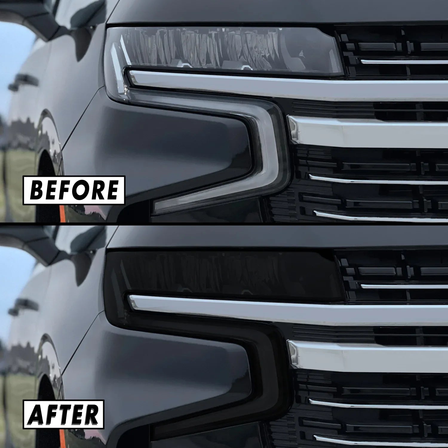 2021-2022 Chevrolet Tahoe | Headlight & DRL PreCut Tint Overlays