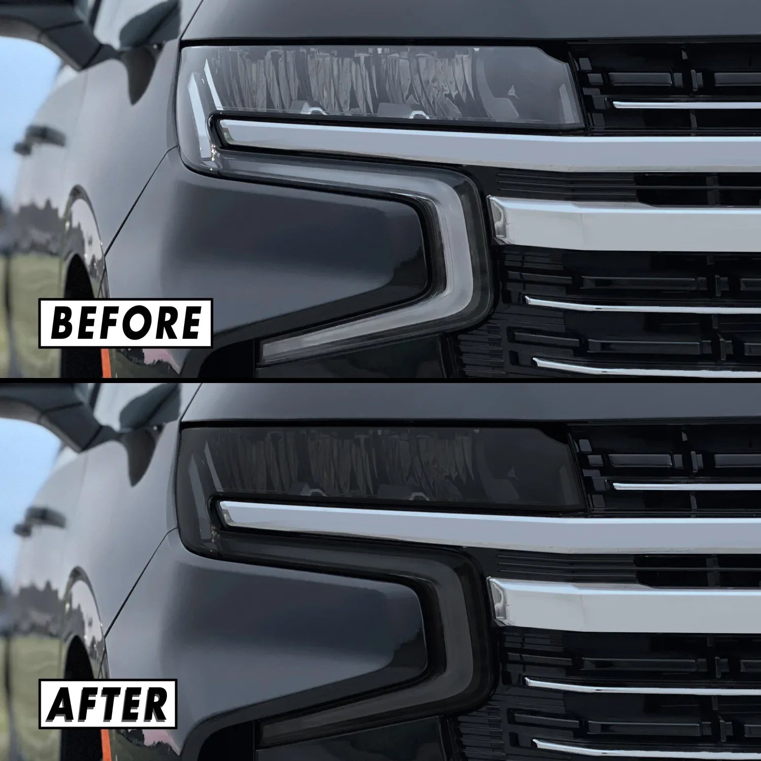 2021-2022 Chevrolet Tahoe | Headlight & DRL PreCut Tint Overlays
