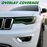 2014-2021 Jeep Grand Cherokee | Headlight Cutout PreCut Tint Overlays