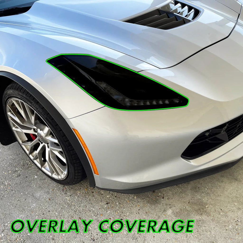 2014-2019 Chevrolet Corvette C7 | Headlight PreCut Tint Overlays
