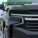 2021-2022 Chevrolet Suburban | Headlight PreCut Tint Overlays