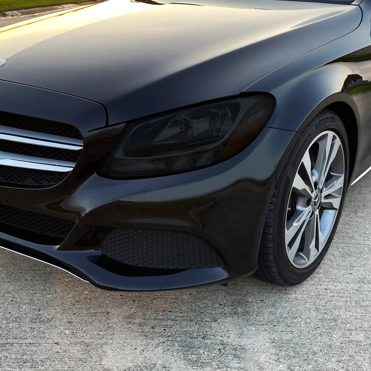 2015-2021 Mercedes C-Class | Headlight PreCut Tint Overlays