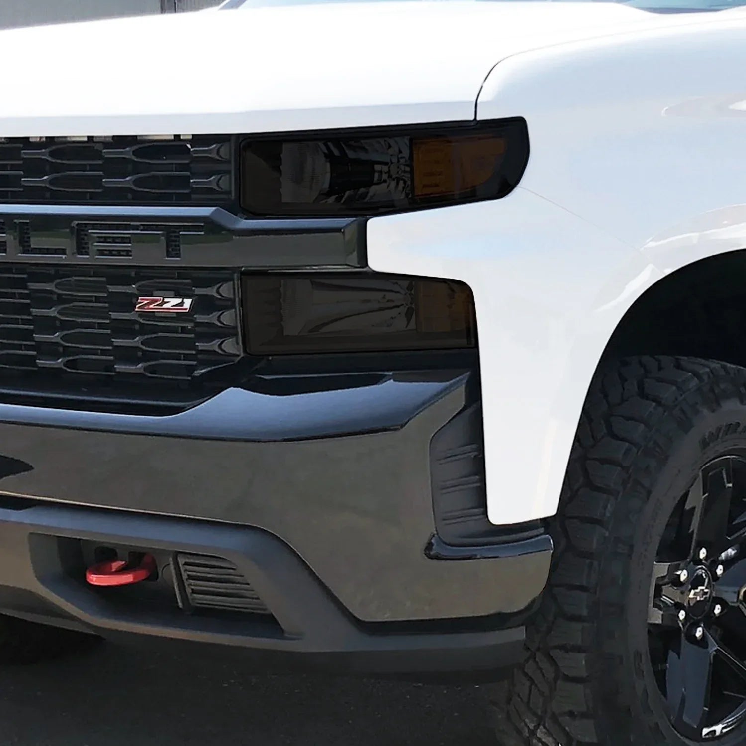 2019-2021 Chevrolet Silverado 1500 Custom Model | Headlight PreCut Tint Overlays