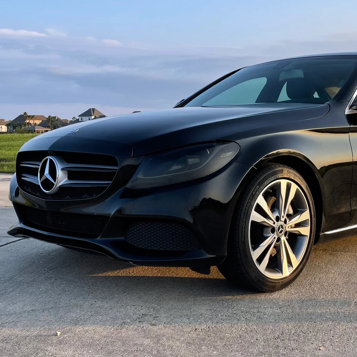 2015-2021 Mercedes C-Class | Headlight PreCut Tint Overlays
