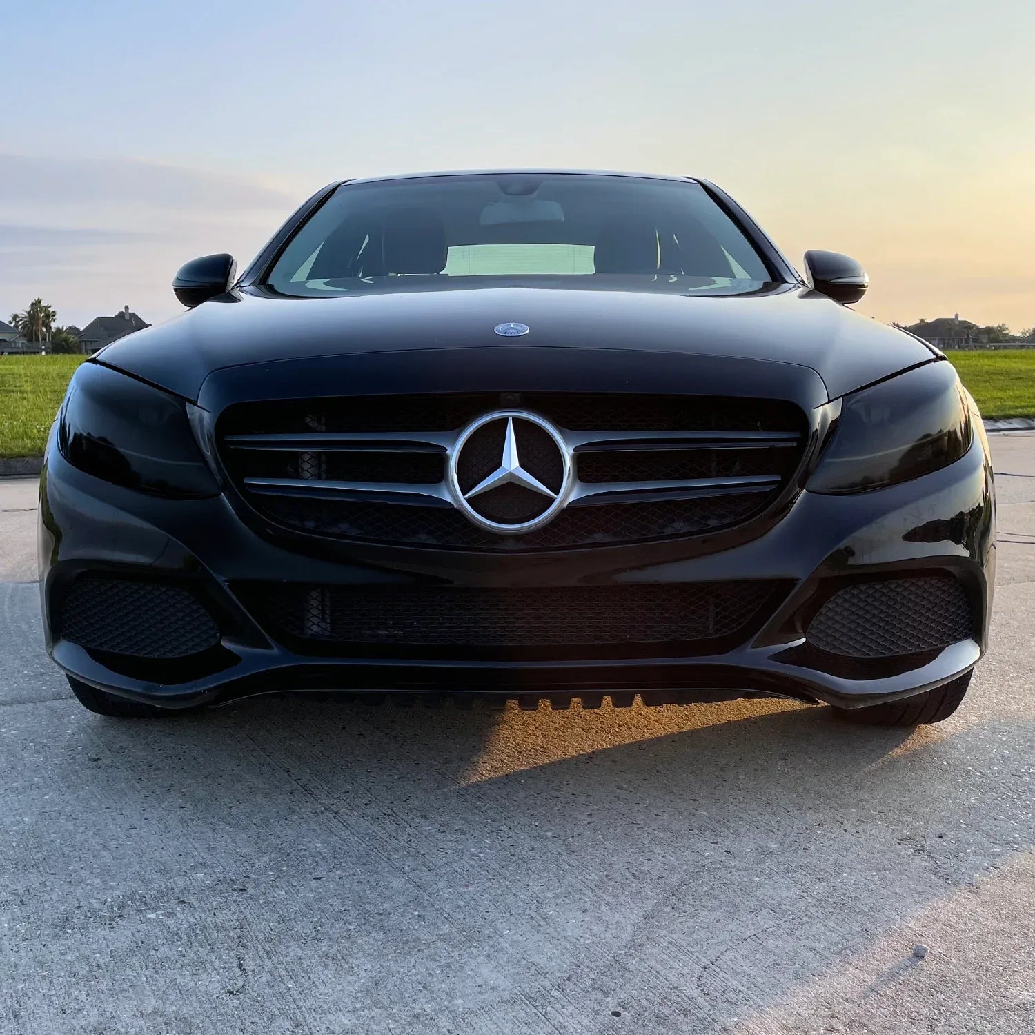 2015-2021 Mercedes C-Class | Headlight PreCut Tint Overlays