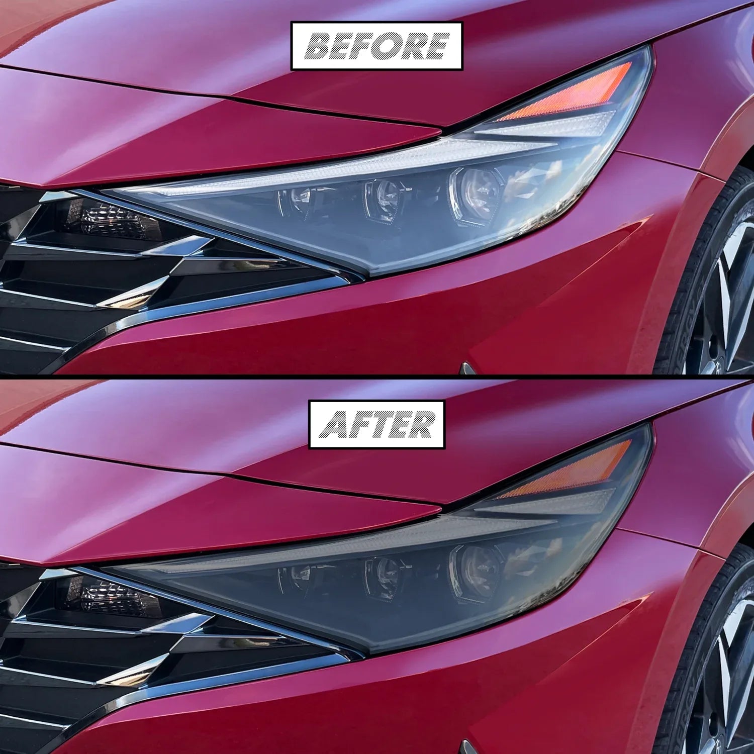 2021-2023 Hyundai Elantra | Headlight PreCut Tint Overlays