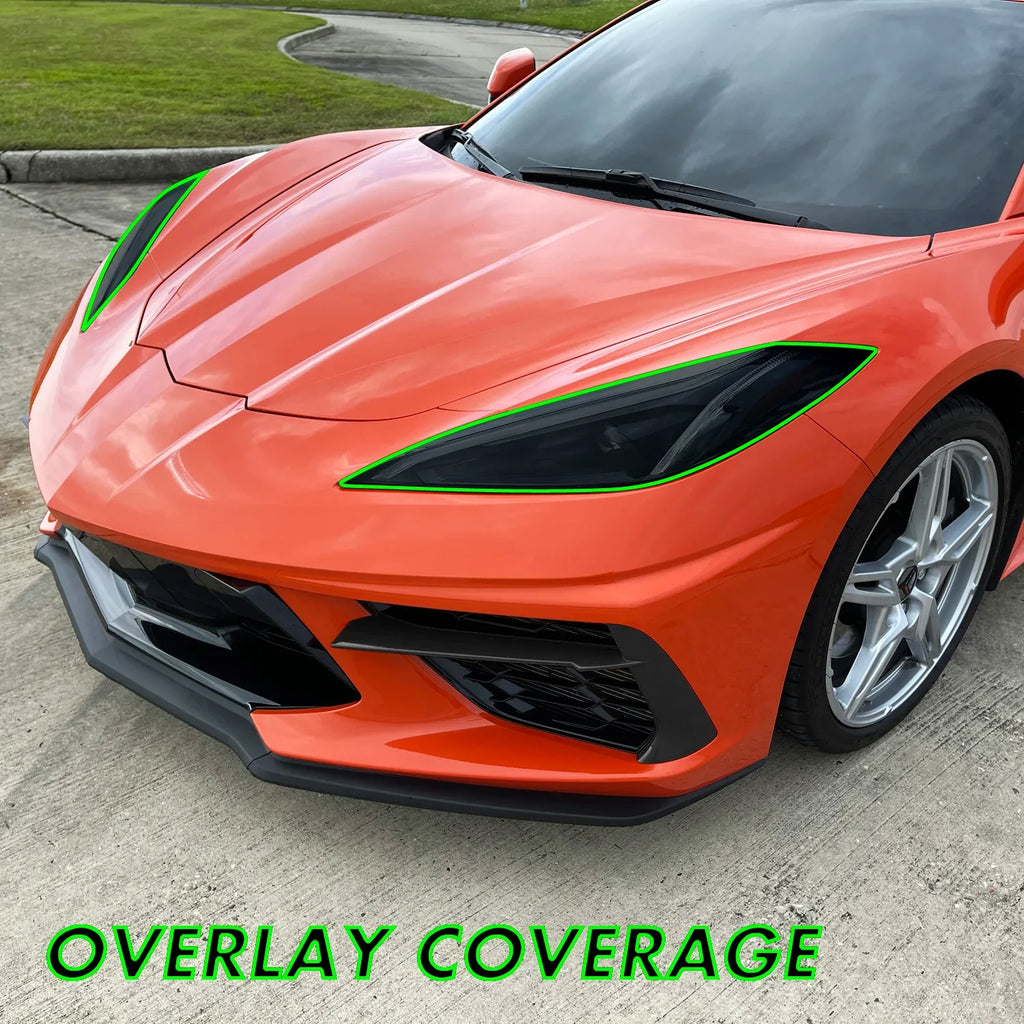 2020-2022 Chevrolet Corvette C8 | Headlight PreCut Tint Overlays