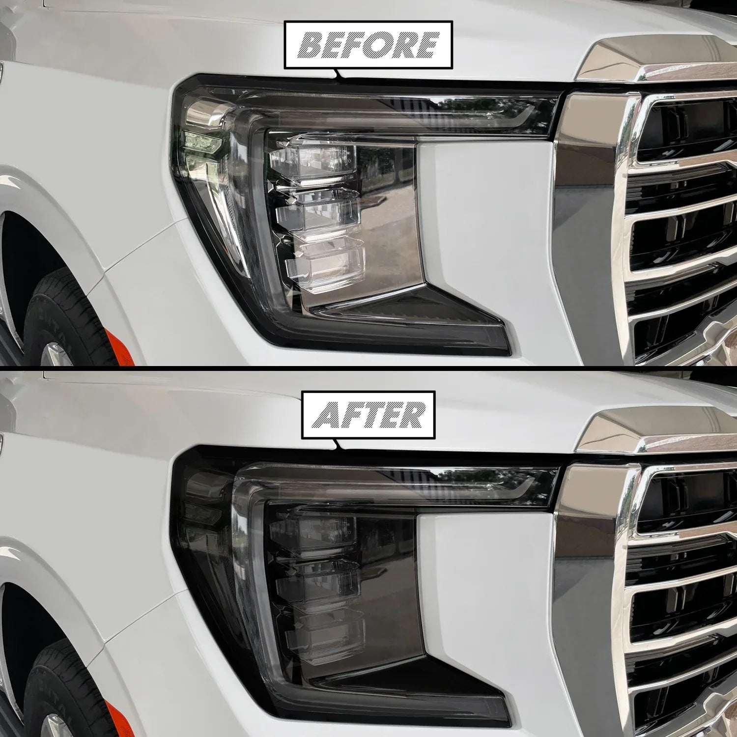 2021-2023 GMC Yukon | Headlight Cutout PreCut Tint Overlays