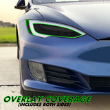 2012-2021 Tesla Model S | Headlight Cutout PreCut Tint Overlays