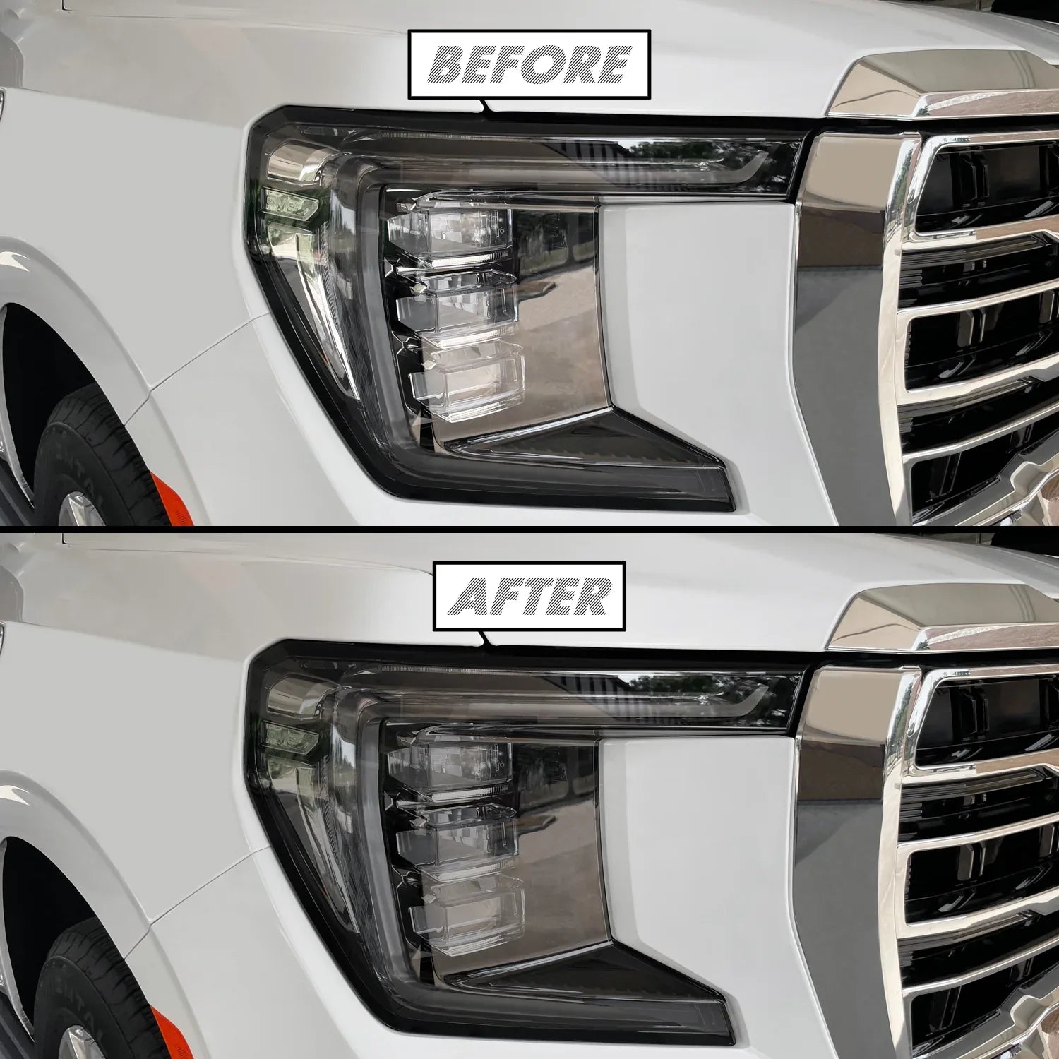 2021-2023 GMC Yukon | Headlight Cutout PreCut Tint Overlays