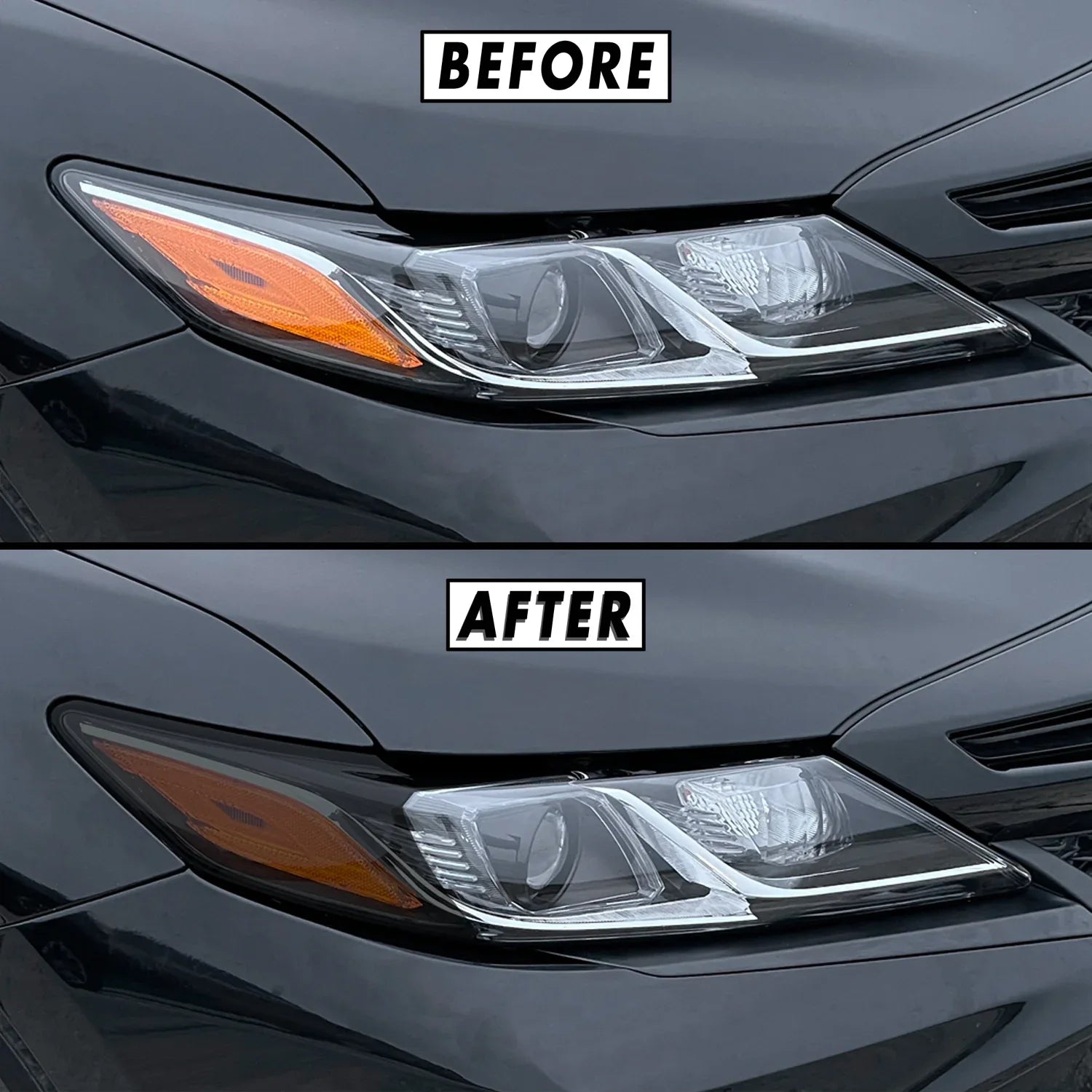 2018-2022 Toyota Camry | Headlight Cutout PreCut Tint Overlays