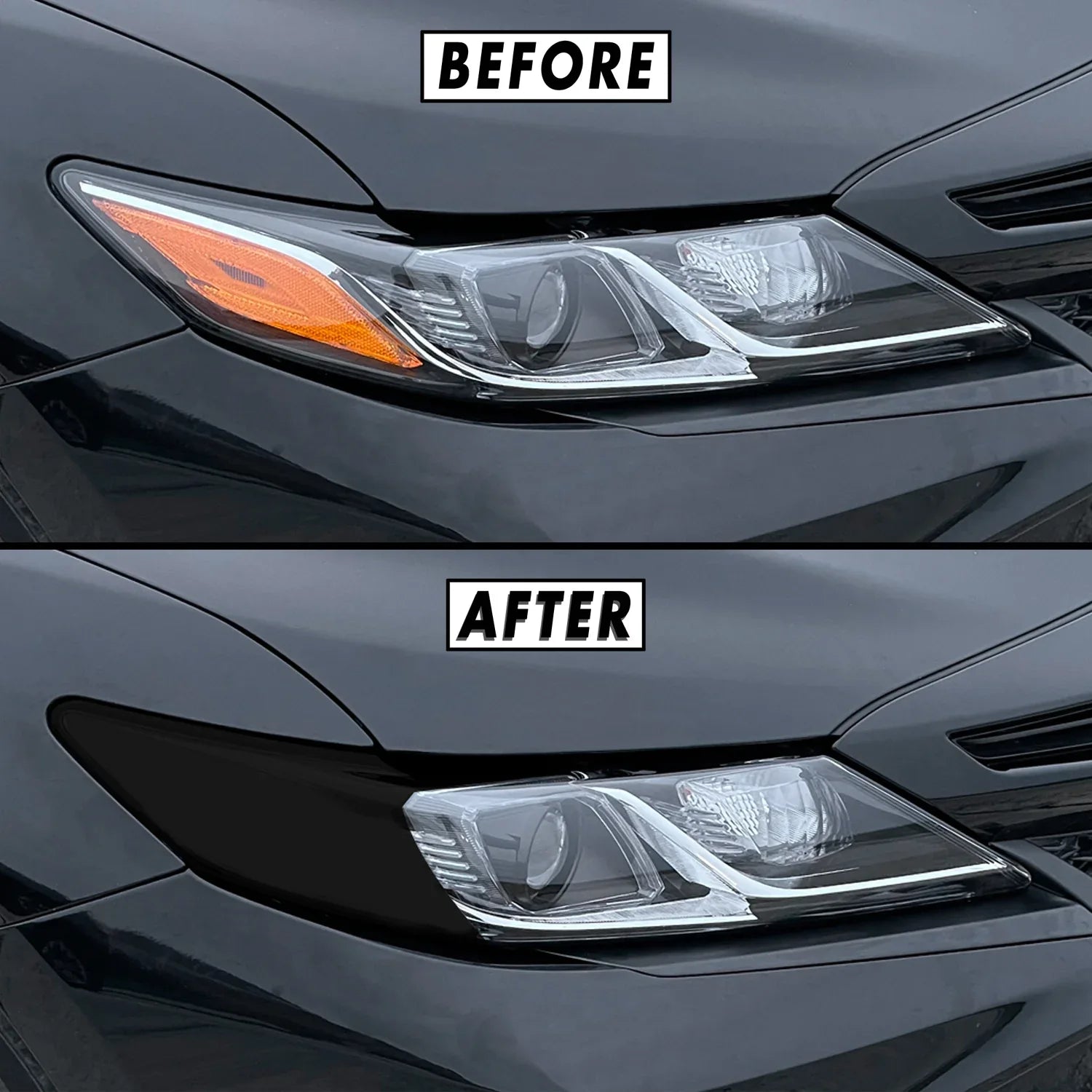 2018-2022 Toyota Camry | Headlight Cutout PreCut Tint Overlays