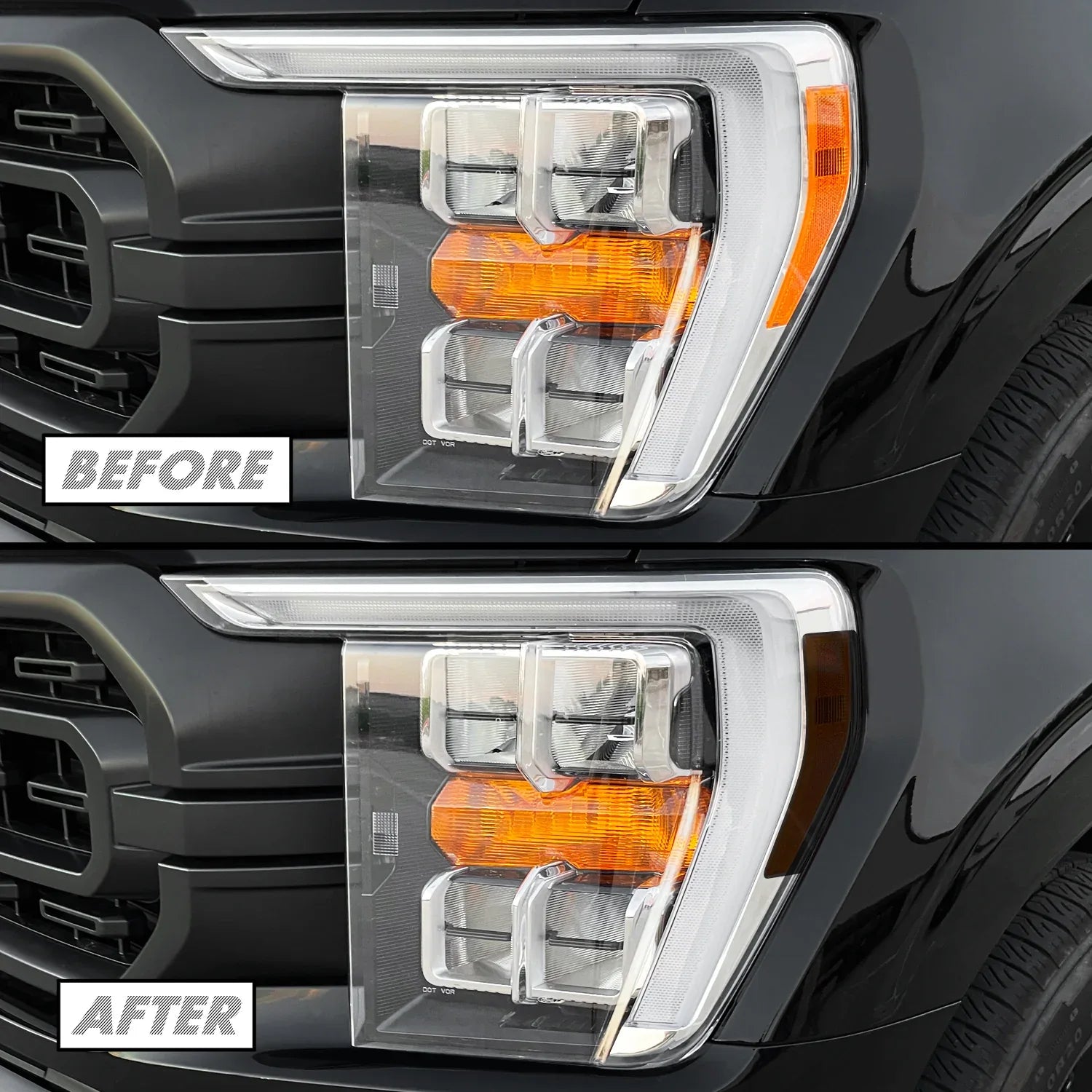 2021-2023 Ford F150 | Headlight Side Marker PreCut Tint Overlays