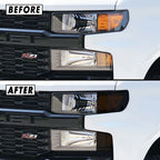 2019-2021 Chevrolet Silverado 1500 Custom Model | Headlight Side Marker PreCut Tint Overlays