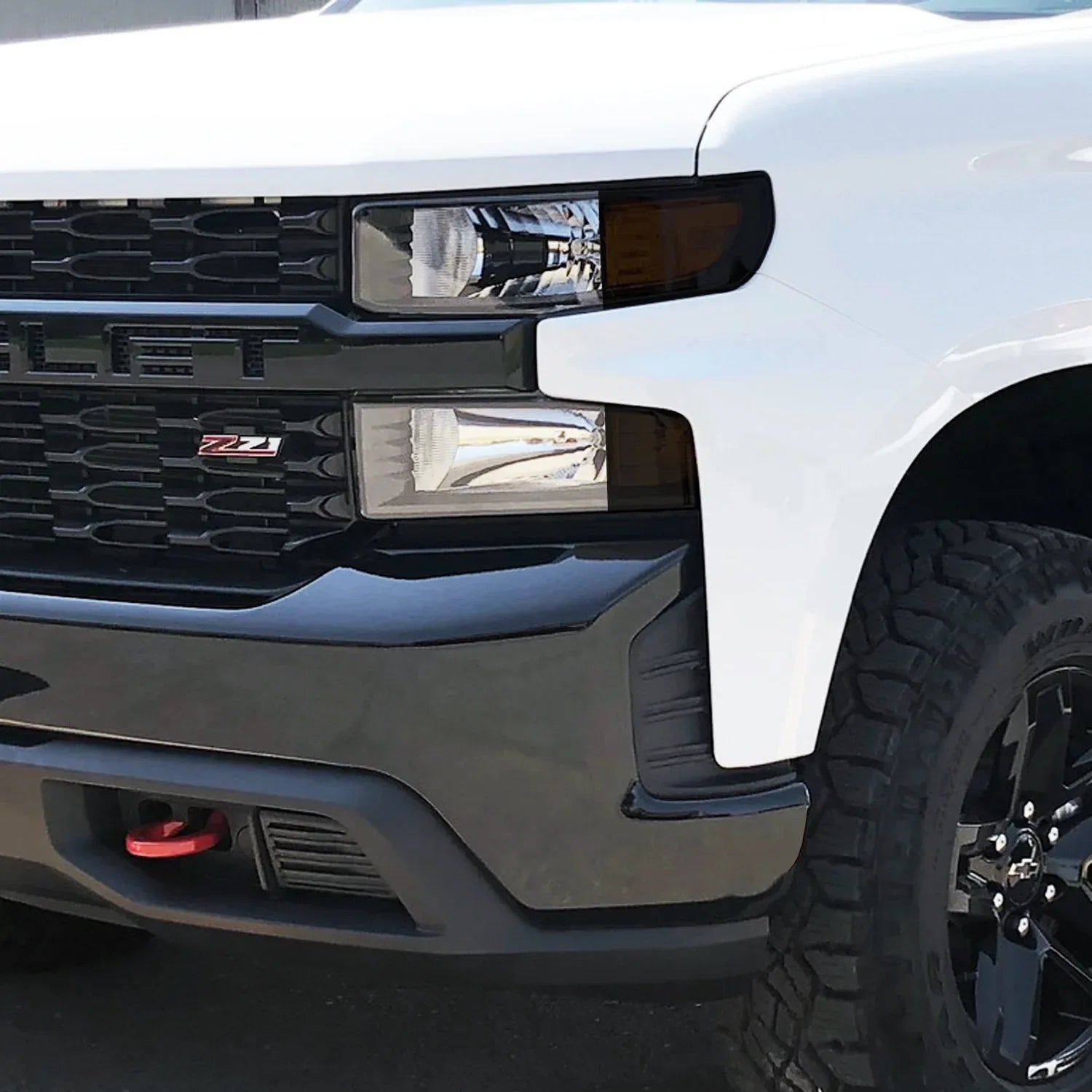 2019-2021 Chevrolet Silverado 1500 Custom Model | Headlight Side Marker PreCut Tint Overlays