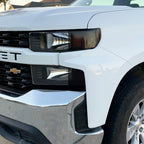 2019-2021 Chevrolet Silverado 1500 Custom Model | Headlight Side Marker PreCut Tint Overlays
