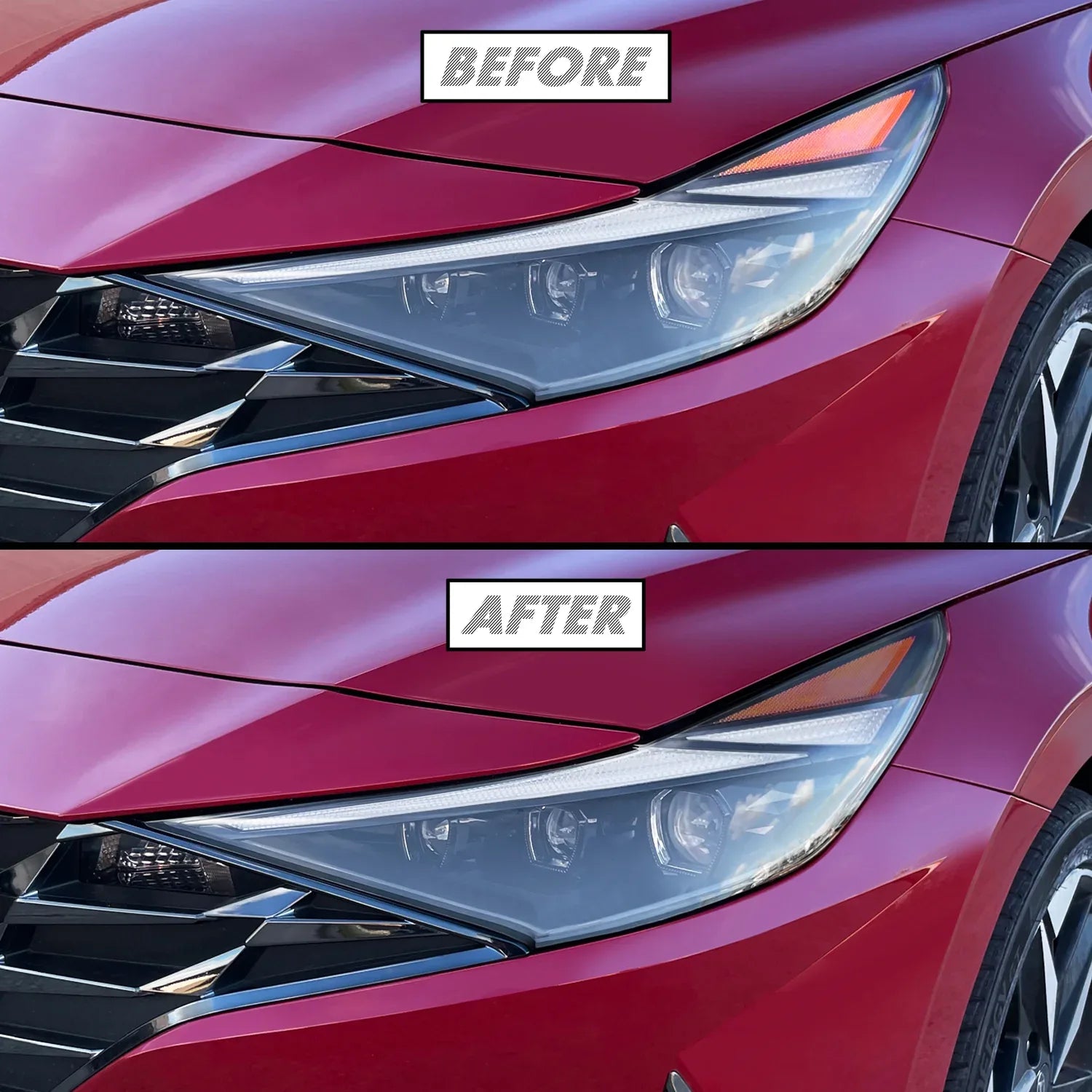 2021-2023 Hyundai Elantra | Headlight Side Marker PreCut Tint Overlays