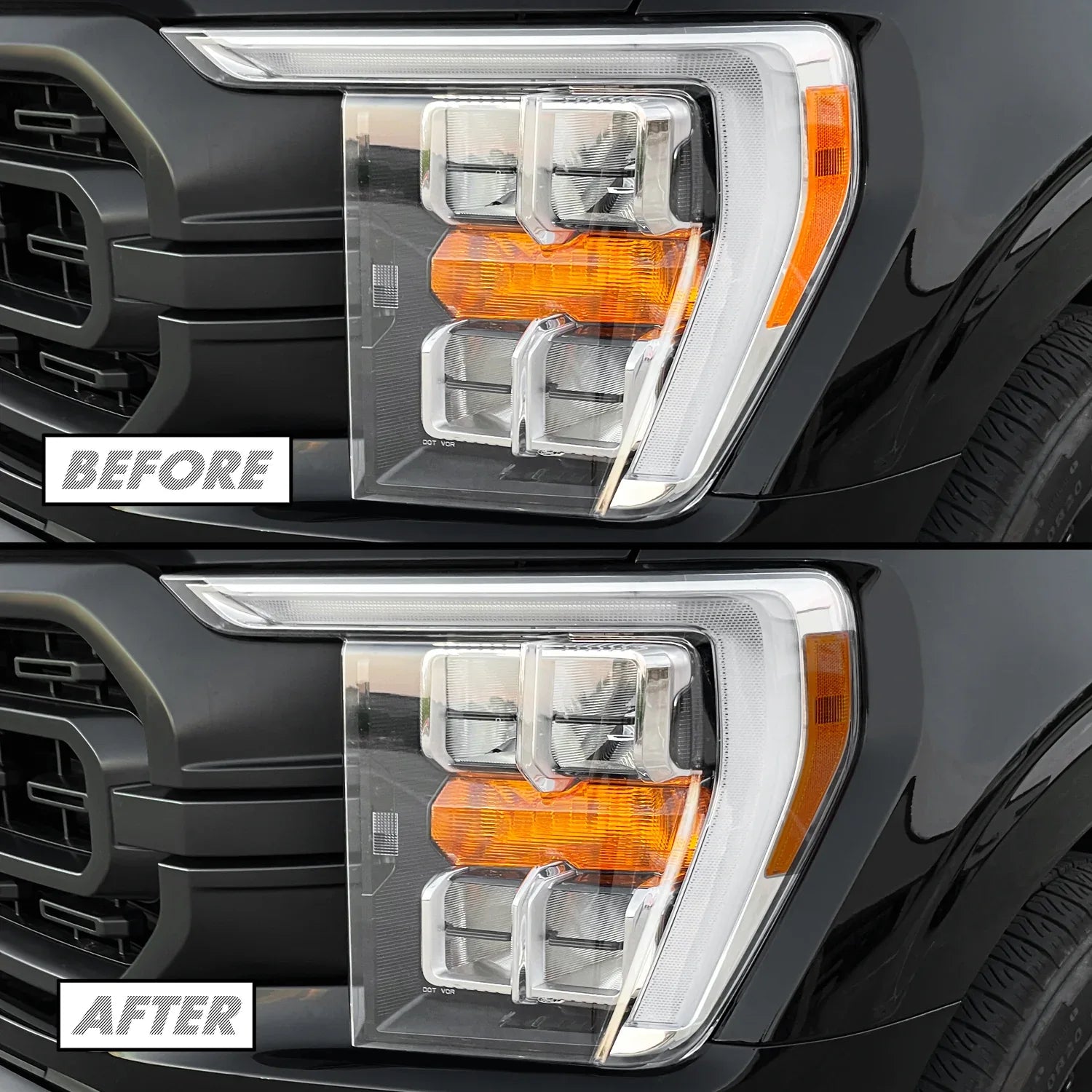 2021-2023 Ford F150 | Headlight Side Marker PreCut Tint Overlays