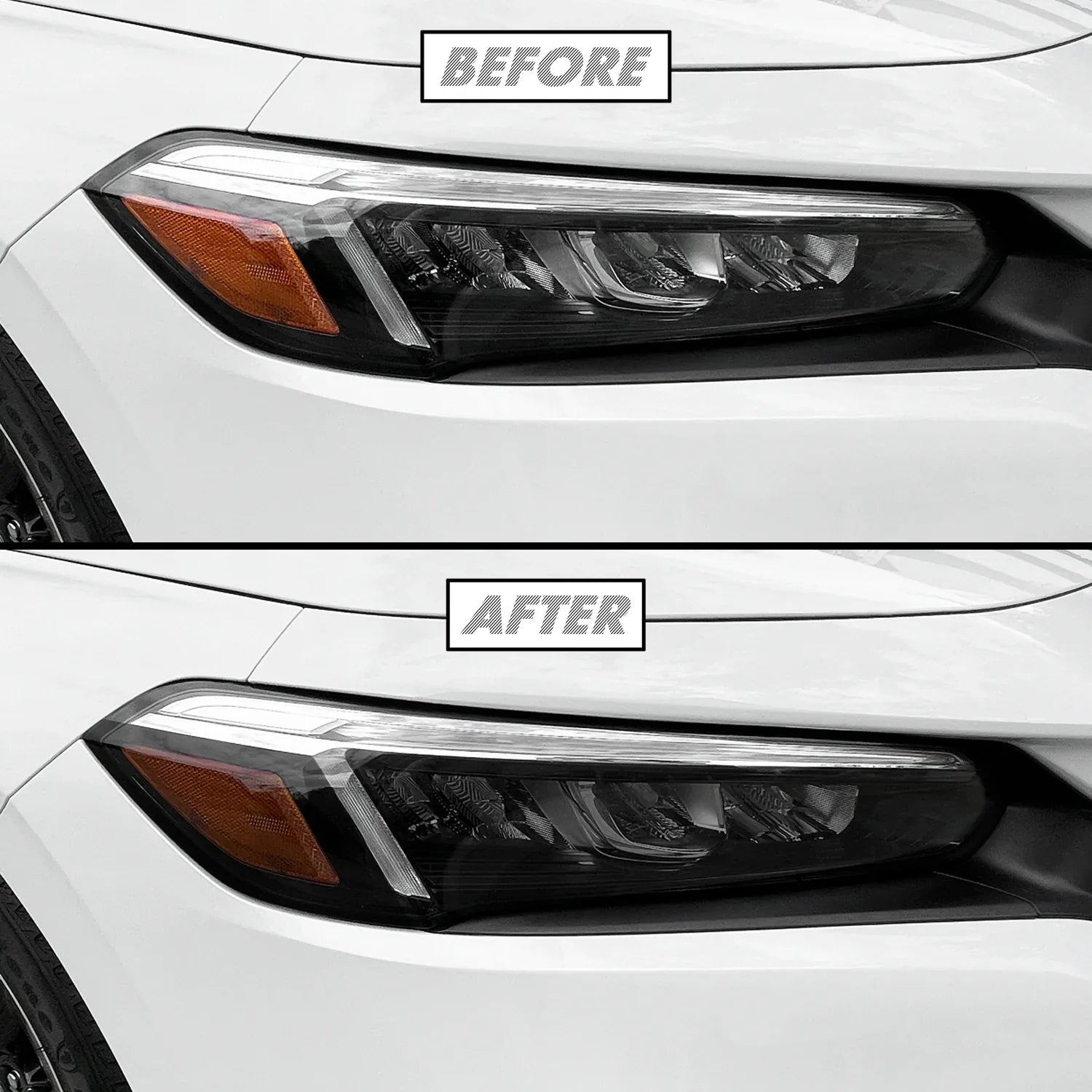 2022-2026 Honda Civic | Headlight Cutout & Side Marker PreCut Tint Overlays
