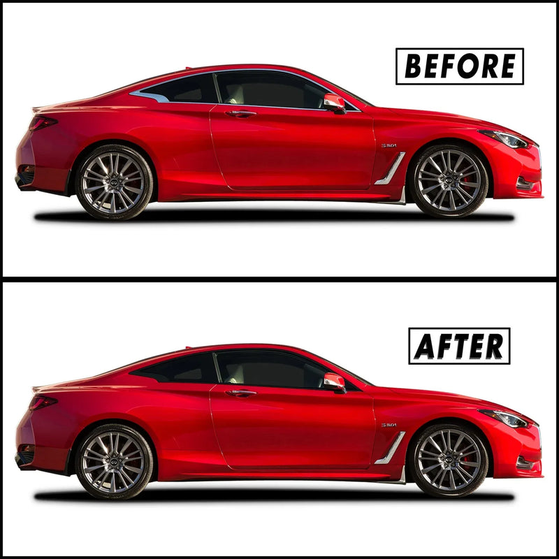 2017-2022 Infiniti Q60 | Window Trim Chrome Delete PreCut Vinyl Wrap