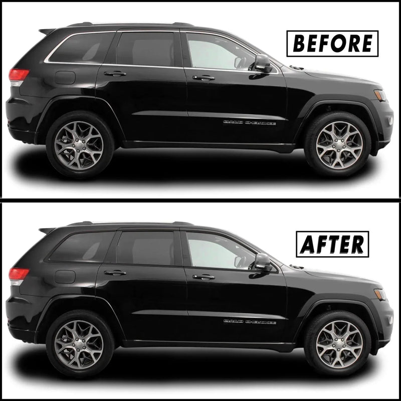 2011-2021 Jeep Grand Cherokee | Window Trim Chrome Delete PreCut Vinyl Wrap